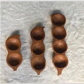 Bol en bois de teck disponible chez Zen Évasion