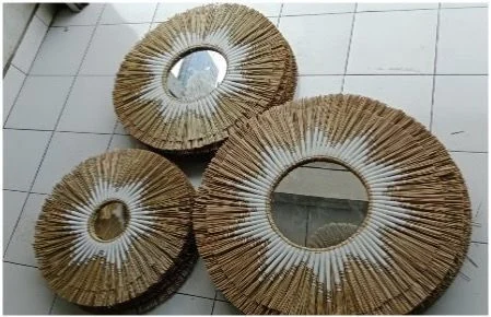 Décoration murale naturelle avec miroir disponible chez Zen Évasion