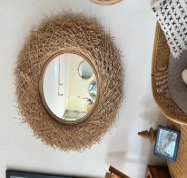 Miroir mural en teck disponible chez Zen Évasion