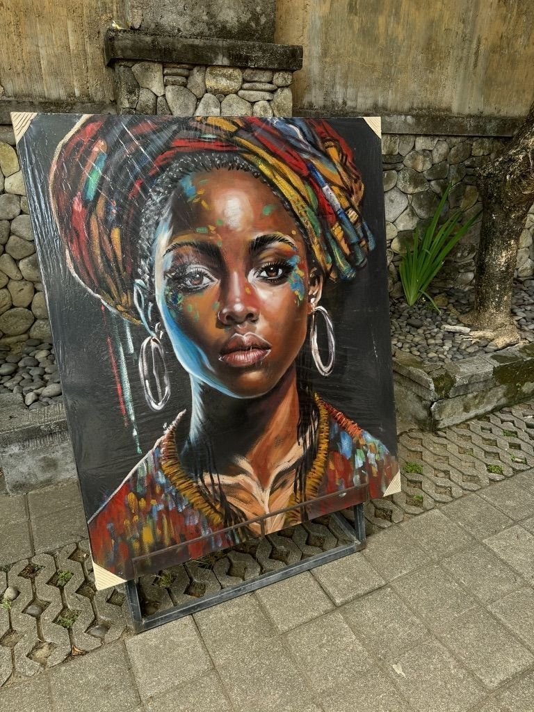Tableau visage sur toile disponible chez Zen Évasion