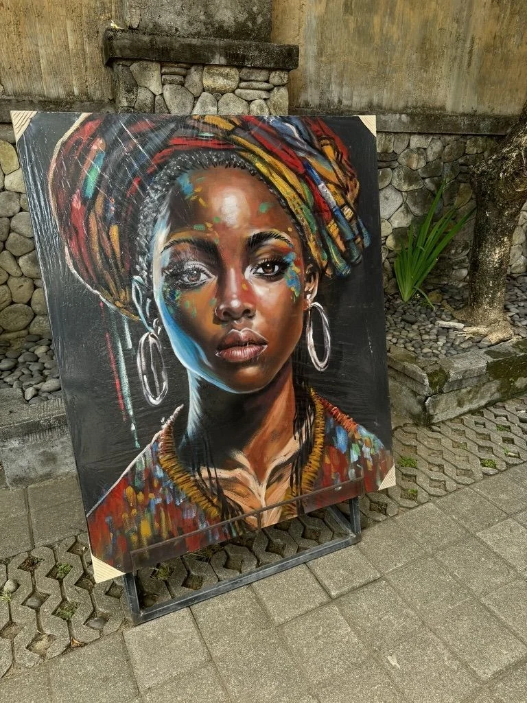 Tableau visage sur toile disponible chez Zen Évasion