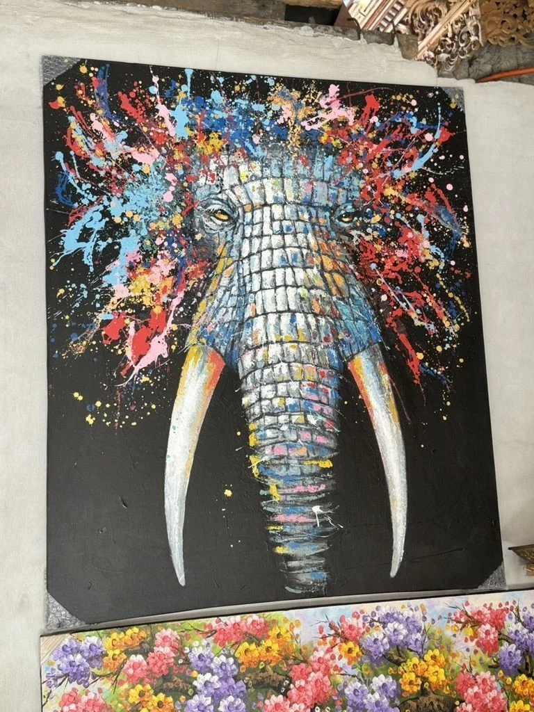 Tableau sur toile éléphant disponible chez Zen Évasion