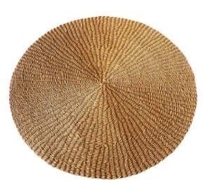 Tapis rond en jonc de mer disponible chez Zen Évasion