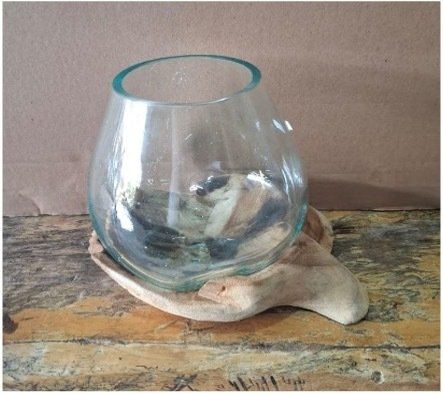 Mains en verre fondu sur bois disponible chez Zen Évasion
