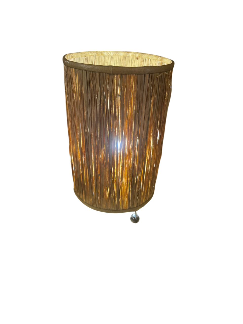 Lampe de table en raphia naturel
