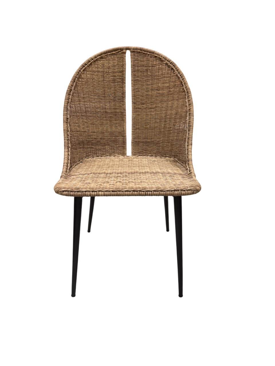 Chaise en rotin avec cadre en fer