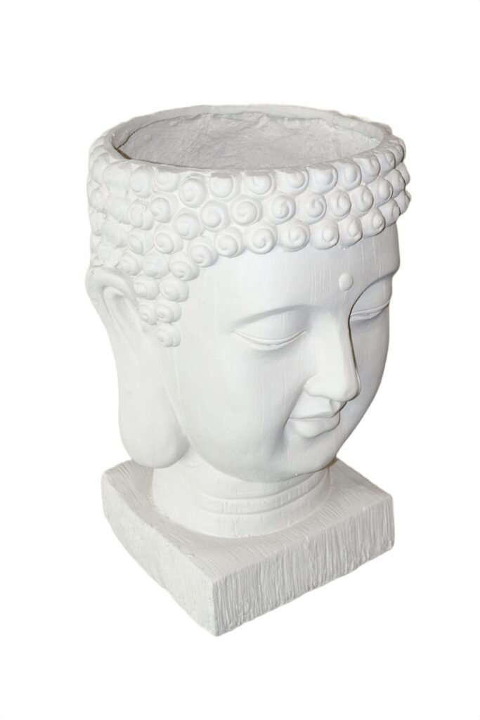 Cache-pot Bouddha ivoire disponible chez Zen Évasion