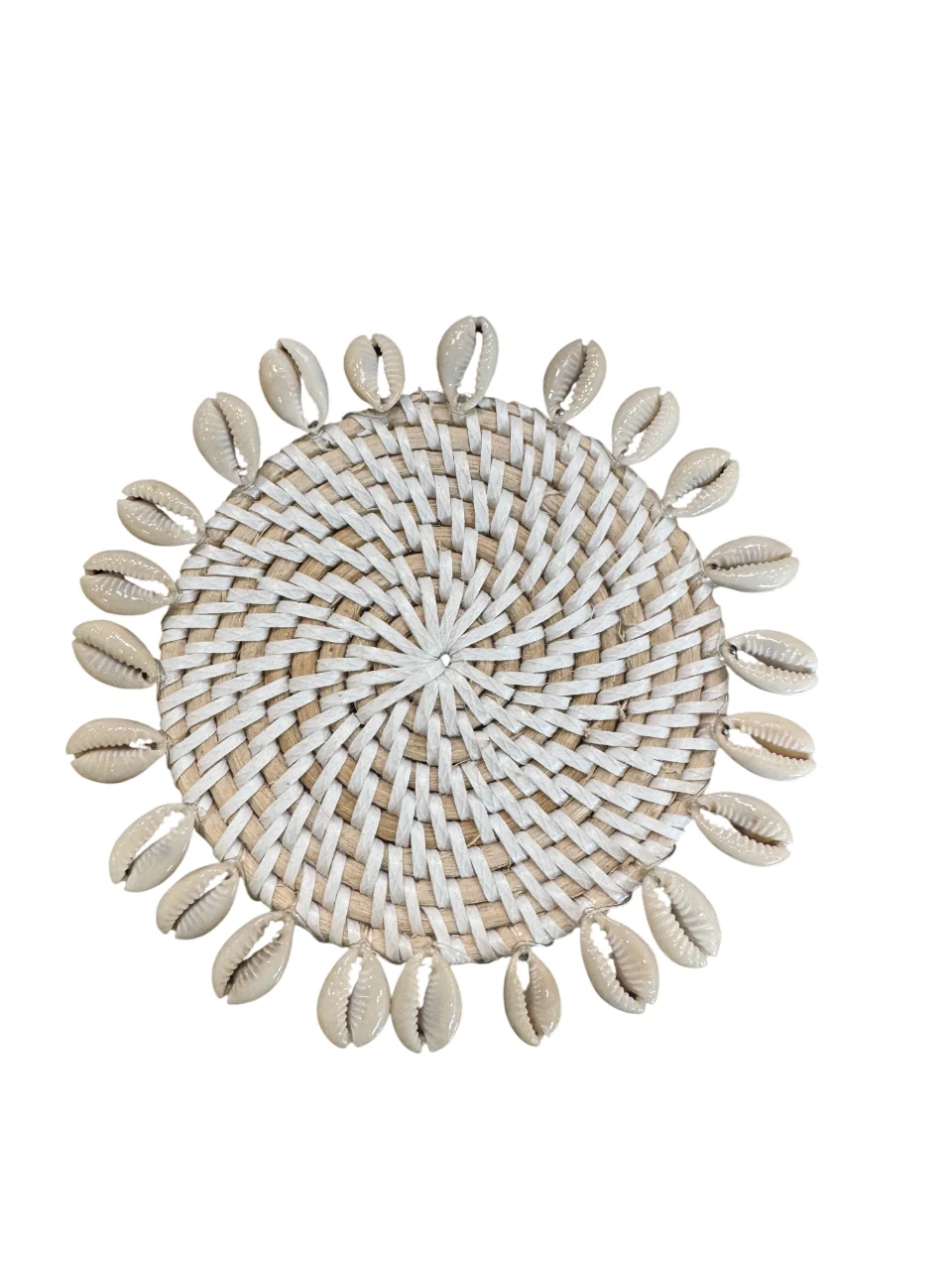 Dessous de verre en jacinthe de mer avec coquillages