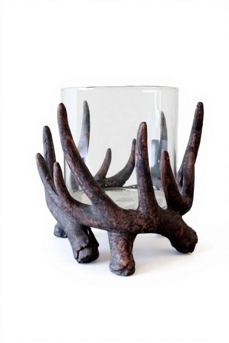 Photophore bois de cerf disponible chez Zen Évasion