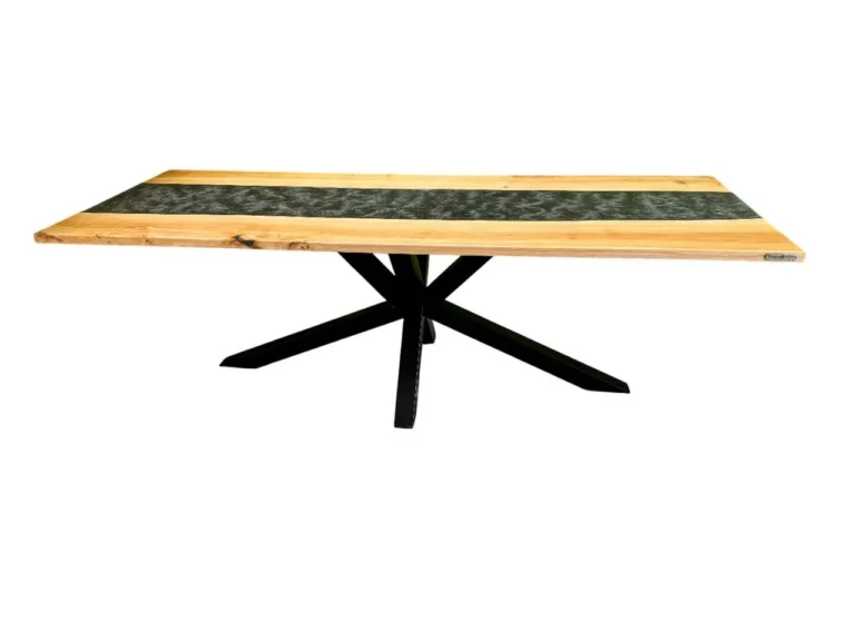 Table en frêne et époxy disponible chez Zen Évasion